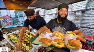 Sardar ji selling SABSE SASTA Indian Street Food in Punjab  Makhani Subway Patiala Shahi Burgers [upl. by Adnohrahs]