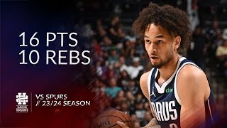 Dereck Lively 16 pts 10 rebs vs Spurs 2324 season [upl. by Aisul]