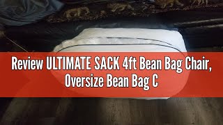 Review ULTIMATE SACK 4ft Bean Bag Chair Oversize Bean Bag Chair for Adults Comfy Chair Bean Bag Co [upl. by Oicafinob442]