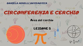 Area del cerchio  Circonferenza e cerchio  Lezione 5 [upl. by Annayoj86]