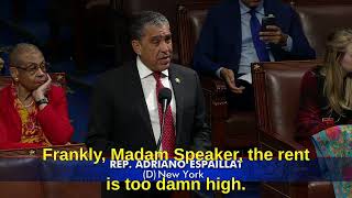 Rep Espaillats debate remarks on public housing funding for THUD appropriations bill [upl. by Areit]