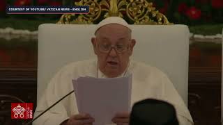 In Jakarta Pope Francis says dialogue is key vs extremism [upl. by Atiuqal]