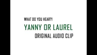 Yanny or Laurel  Original Audio Clip [upl. by Nnaerb907]