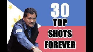 30 TOP SHOTS FOREVER With Magician Efren Bata Reyes [upl. by Eiram]