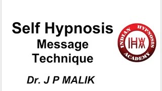 Self Hypnosis Technique Through Self Message Hindi [upl. by Benoite]