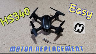 Holy Stone HS340 Mini Drone Motor Replacement DIY Only 3 Tools HolyStone fly HS340 Drones [upl. by Assirialc]