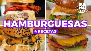 Cómo preparar hamburguesas l Cuatro recetas l BUENAZO [upl. by Oicul507]