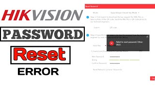 Hikvision Dvr Password Reset Error  How to Slove Hikvision Password reset Error [upl. by Yraunaj]