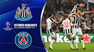 Newcastle United vs Paris SaintGermain Extended Highlights  UCL Group Stage MD 2  CBS Sports [upl. by Ardisi]