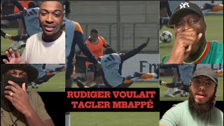 RUDIGER VOULAIT BLESSER MBAPPÉ  COMPILS DES REACTS  rudiger kylianmbappe realmadrid [upl. by Ignacius]