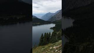 This lake in Logan Pass is INSANE🤯 lake logan pass glaciernationalpark insane shorts crazy [upl. by Bohman]