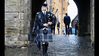 Bagpipes Flower of Scotland in Castle [upl. by Pulling]