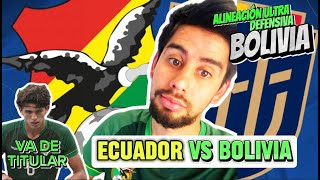 SE FILTRA ALINEACION DE BOLIVIA VS ECUADOR ULTRA DEFENSIVO [upl. by Aedrahs985]