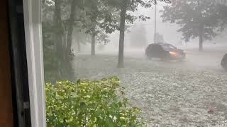 August Hailstorm in Mattapoisett MA [upl. by Gimble]