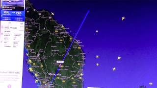 Malaysia Airlines Flight MH 370 on Flight Radar Playback [upl. by Temirf]