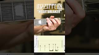 Led Zeppelin Heartbreaker Riff Guitar Tutorial Tabs [upl. by Iolande]