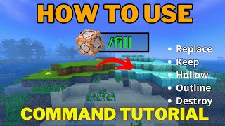 Minecraft Bedrock 120 Fill Command Tutorial for Beginners [upl. by Godred]