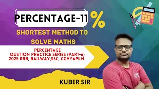 Percentage class 11 Percentage Trick with question practice series part6  Foundation Batch 2024 [upl. by Masera]