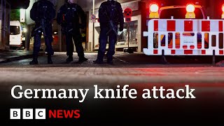 Solingen Manhunt continues after Germany knife attack kills three people  BBC News [upl. by Quick277]