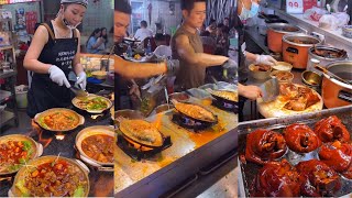 Street braised pork  clay pot dishes  fried fish  Hele noodles [upl. by Nudd]