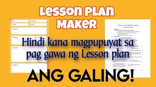 Easy way to make a lesson plan in 1 minute  Lesson Planner PH [upl. by Annoved]