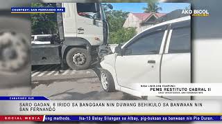 Saro gadan 6 irido sa banggaan nin duwang behikulo sa San Fernando Camarines Sur [upl. by Oigimer844]