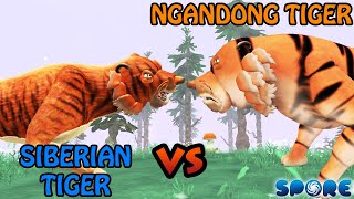 Siberian Tiger vs Ngandong Tiger  Modern vs Prehistoric S2E9  SPORE [upl. by Siramay332]