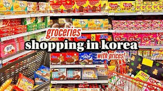 shopping in korea vlog 🇰🇷 grocery food haul with prices 🍕 snacks unboxing cooking amp more [upl. by Winfield]