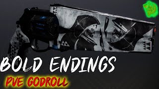 The Best PVE GodRoll For quotBOLD Endings Pattern Stasis Hand Cannon In Destiny 2 The Final Shape [upl. by Mansoor]