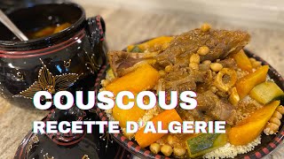 Couscous dAlgérie en sauce rouge et légumes dautomne  vous ne ferez plus le couscous autrement [upl. by Ttoile]