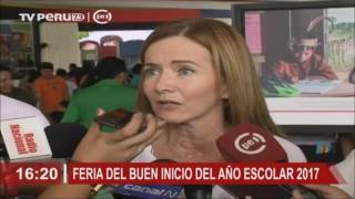 Ministras de Educación y Salud recorrieron la Feria del Buen Inicio de Año Escolar 2017 [upl. by Irrahs]