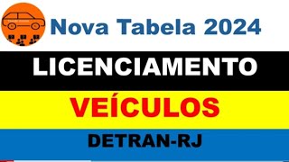 Nova tabela para o licenciamento anual de 2024 do Detran RJ [upl. by Robma608]