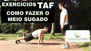 Exercícios do TAF Teste de Aptidão Física  Como fazer Meio Sugado  Treino Correto 23 [upl. by Downing]