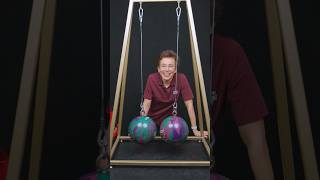 Bowling balls and a leaf blower – do a physics experiment 🎳 [upl. by Eirb388]