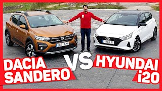 DACIA SANDERO vs HYUNDAI i20 2021  COMPARATIVA a FONDO  ¿CUÁL es MEJOR URBANO [upl. by Neeron903]