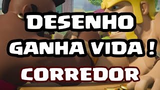 O DESENHO GANHA VIDA NO Clash of Clans  A Corrida dos Corredores  Gelli Clash [upl. by Orelia]