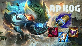 Optimal Full AP KogMaw Mid Build for S14 KogMaw vs Qiyana [upl. by Rollie]