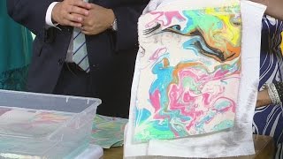 Kitchen Pantry Scientist Art Of Fabric Marbling [upl. by Nossyla]