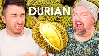 Men Try Eating Durian Fruit for the First Time  The Worlds Smelliest Fruit [upl. by Uzziel]