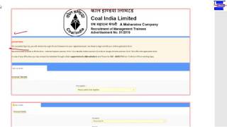 Coal India Limited CIL Online Application form filling process How to apply CIL form [upl. by Leonteen]