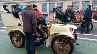 2024 London to Brighton Veteran Car Run at the finish of the run in Madeira Drive Brighton [upl. by Annalise872]