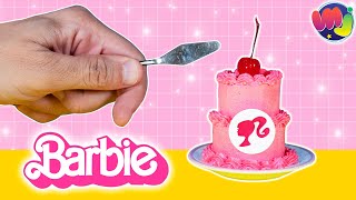 🎂 TARTA en MINIATURA de BARBIE 👱‍♀️ 💕 Mini bakery 🍰 [upl. by Spalding534]