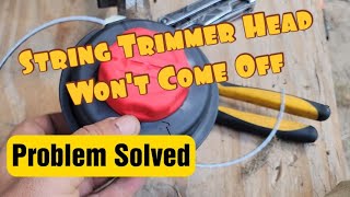 My string trimmer head wont come off Problem Solved [upl. by Paxton]