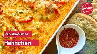 PaprikaSahneHähnchen  schnelles Ofenrezept [upl. by Hermosa]