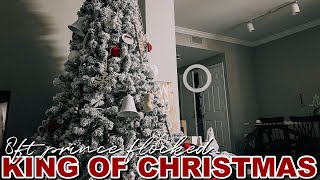 8ft Prince Flocked King of Christmas Tree Unboxing  Setup [upl. by Navonod]