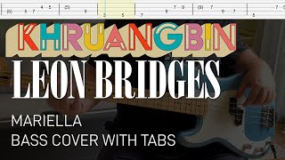 Khruangbin amp Leon Bridges  Mariella Bass Cover with Tabs [upl. by Ahtar]