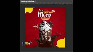 Social Media Post Design of a Cold Chocolate❄️ socialmediapostdesign [upl. by Calmas179]