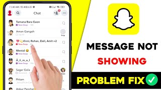 Snapchat Messages Not Showing problem Fix  snapchat messages not receving or coming problem solve [upl. by Naimad]