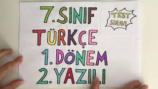 7 Sınıf Türkçe 1 Dönem 2 Yazılı [upl. by Bouzoun]