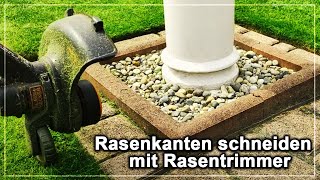 Rasenkanten mit Rasentrimmer schneiden amp pflegen  einfach amp schnell [upl. by Sande859]